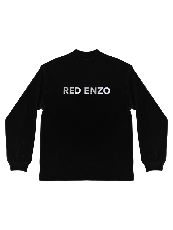 RED ENZO LS GRAPHIC T-SHIRT BLACK